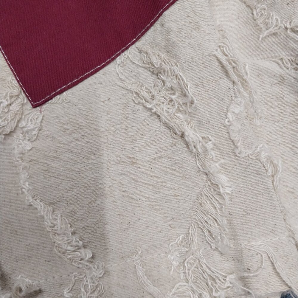 3671 Size MedPOL Natural Multi Color Pocket Detail Ruched Sleeve Textured Jacket - Picture 8 of 9